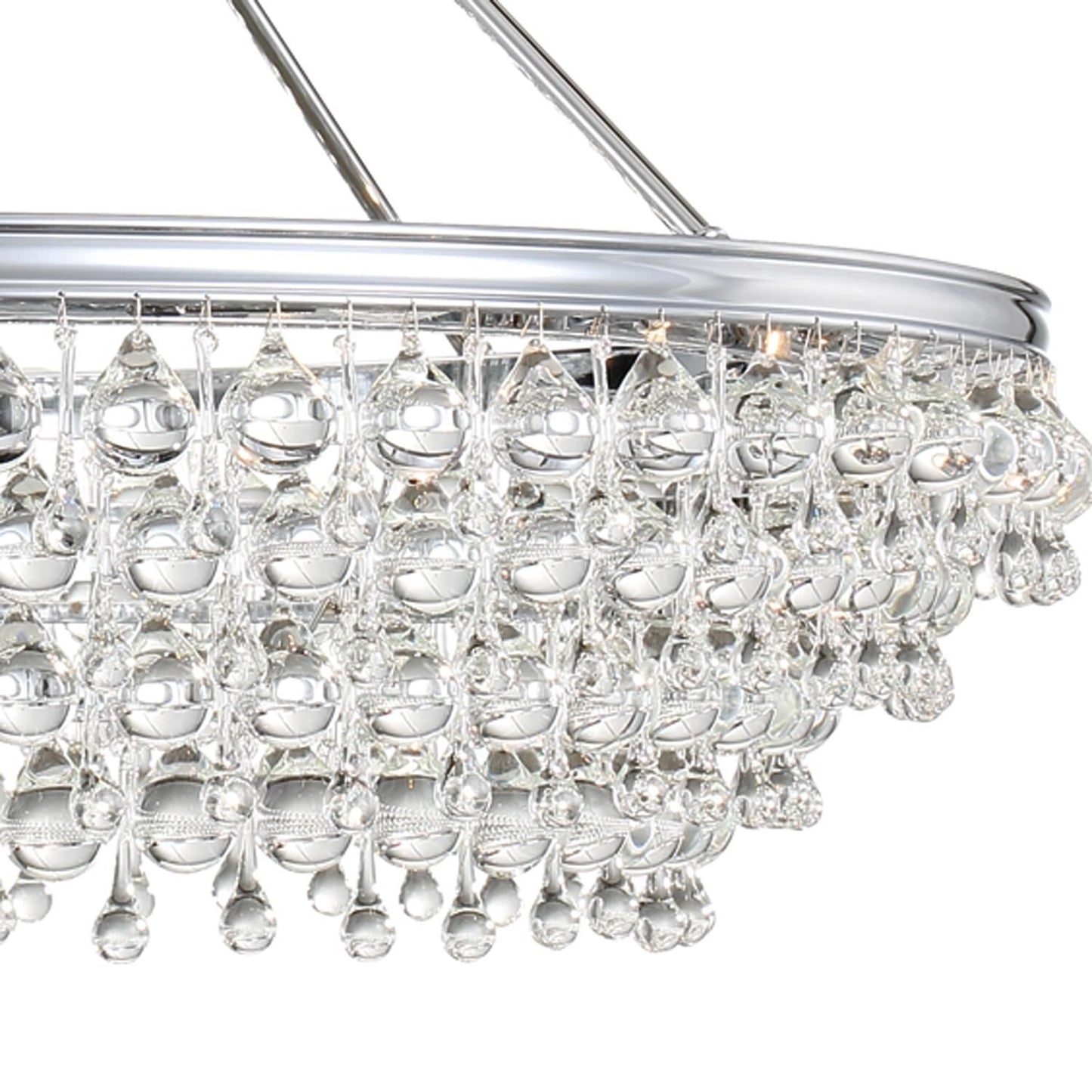 Calypso 8 - Light Chandelier with Clear Crystal Drops - Lightings Menu