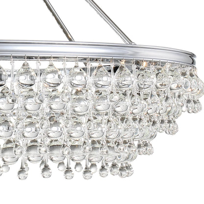 Calypso 8 - Light Chandelier with Clear Crystal Drops - Lightings Menu