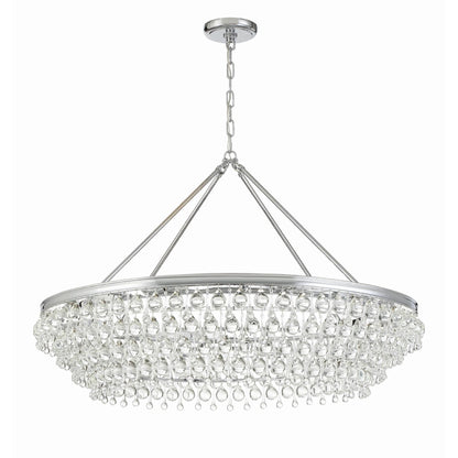 Calypso 8 - Light Chandelier with Clear Crystal Drops - Lightings Menu