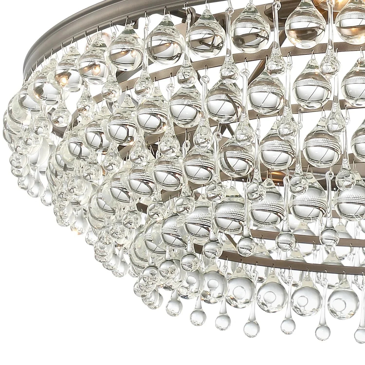 Calypso 8 - Light Chandelier with Clear Crystal Drops - Lightings Menu