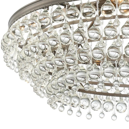 Calypso 8 - Light Chandelier with Clear Crystal Drops - Lightings Menu