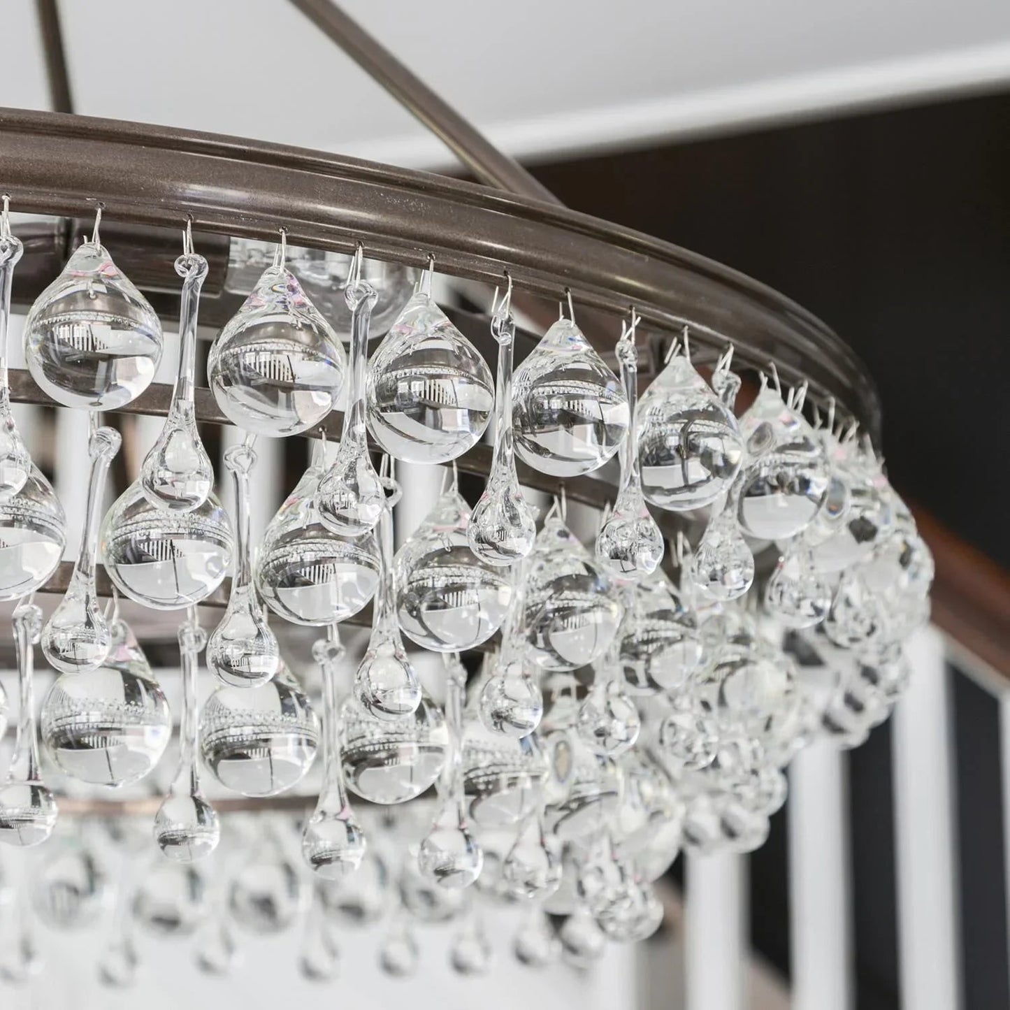 Calypso 8 - Light Chandelier with Clear Crystal Drops - Lightings Menu