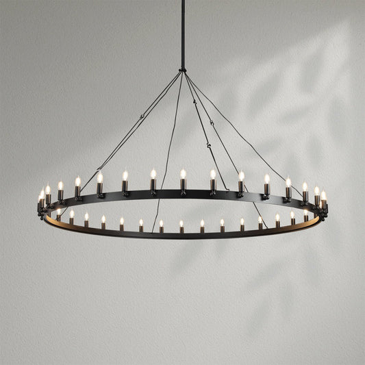 Camins Vintage Candelabra Round Chandelier - Lightings Menu