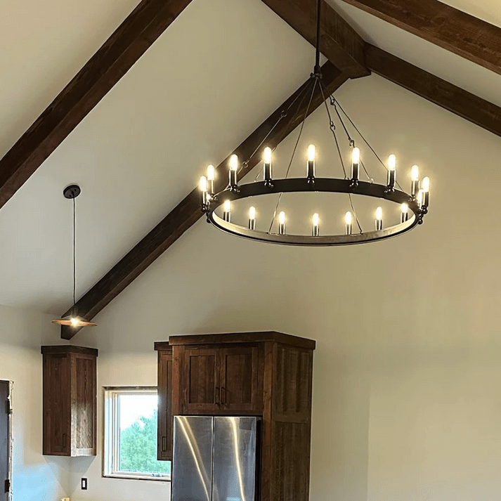 Camins Vintage Filament Round Chandelier - Lightings Menu