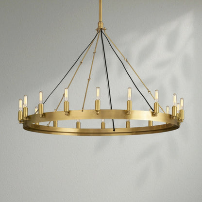 Camins Vintage Filament Round Chandelier - Lightings Menu