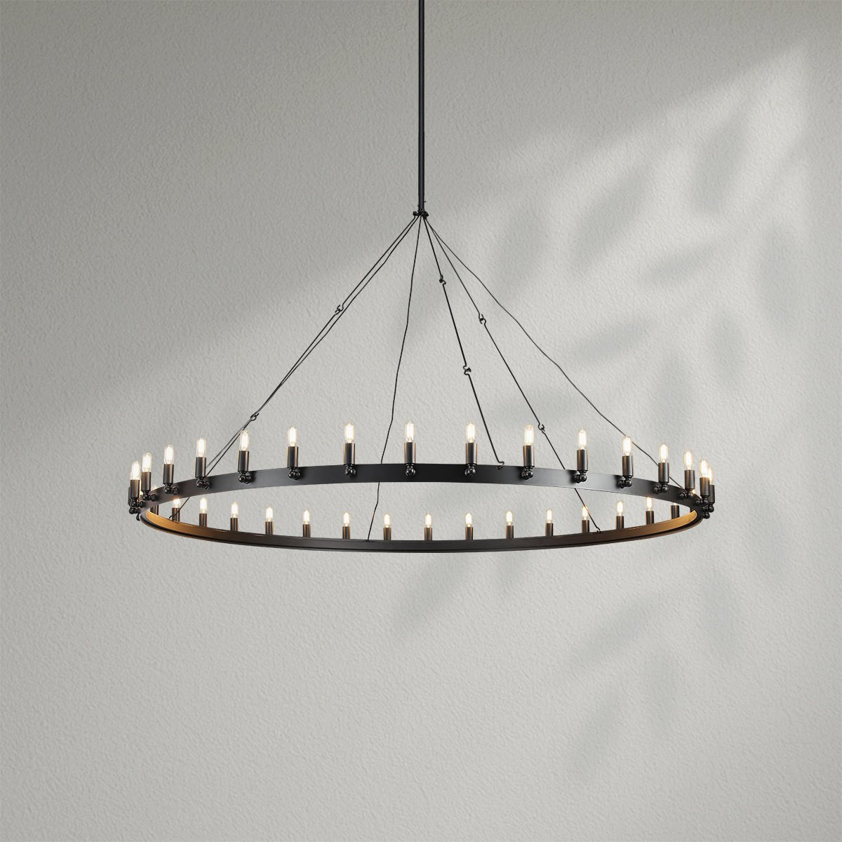 Camins Vintage Filament Round Chandelier - Lightings Menu