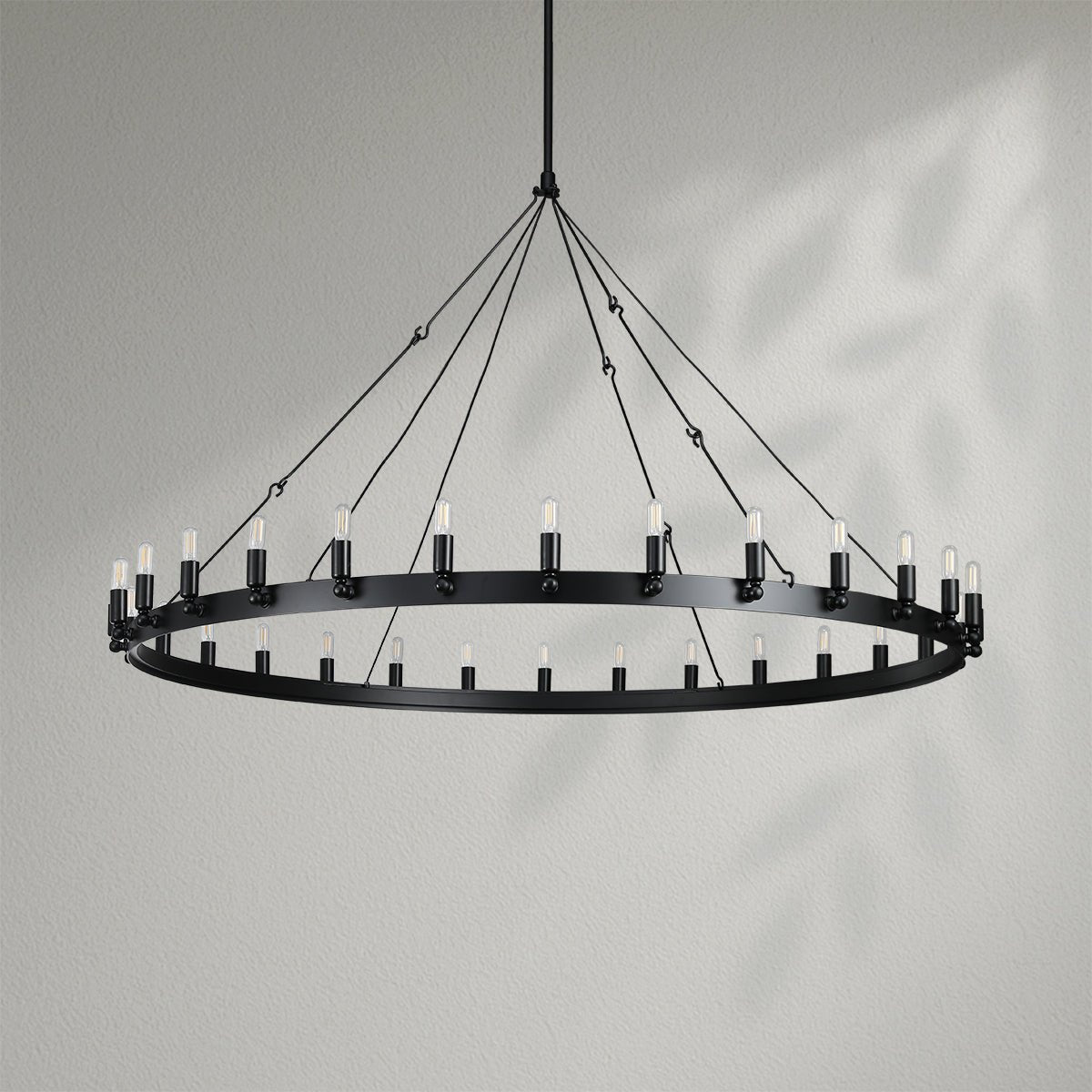 Camins Vintage Filament Round Chandelier - Lightings Menu