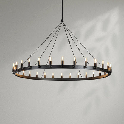 Camins Vintage Filament Round Chandelier - Lightings Menu