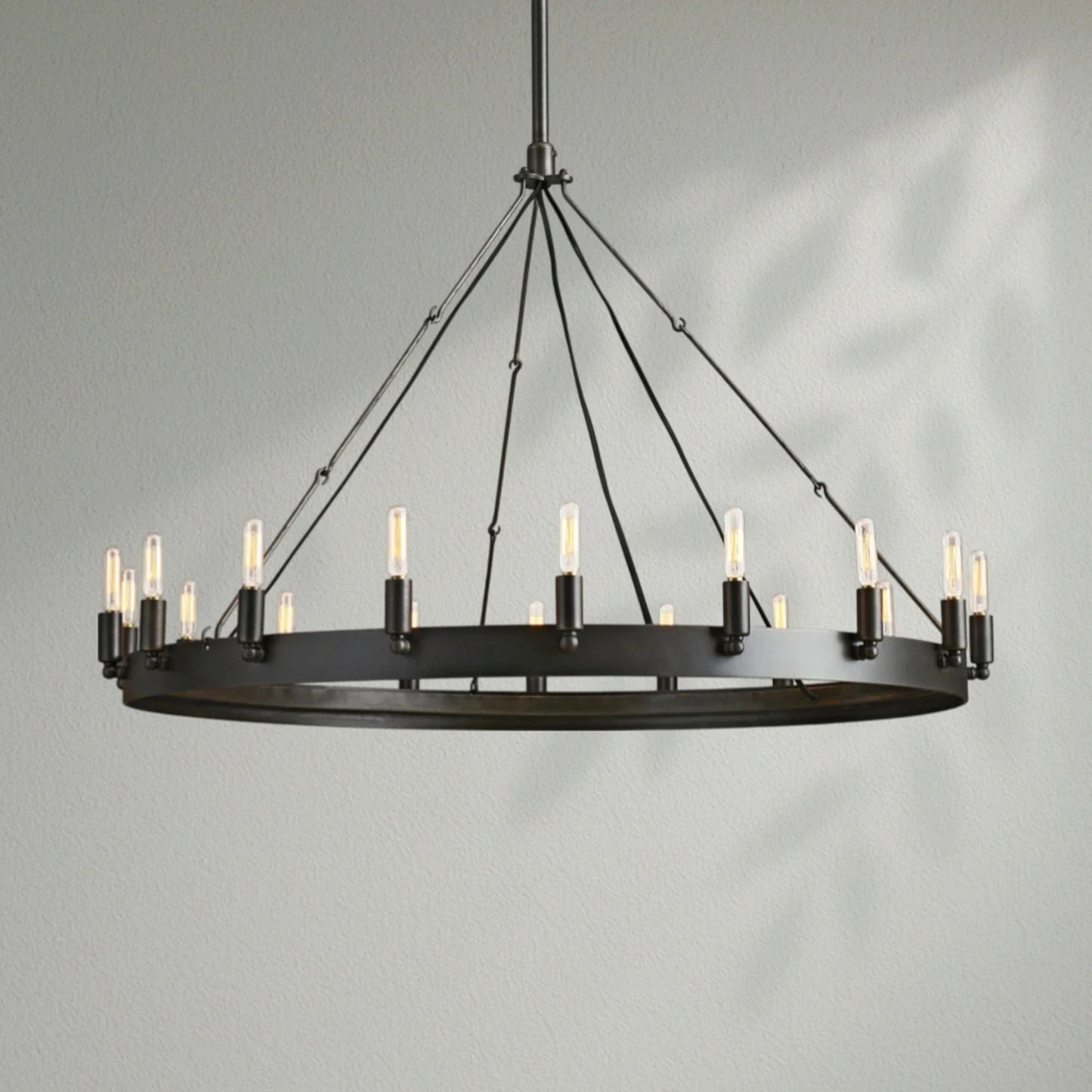 Camins Vintage Filament Round Chandelier - Lightings Menu