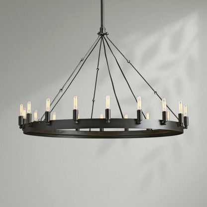 Camins Vintage Filament Round Chandelier - Lightings Menu