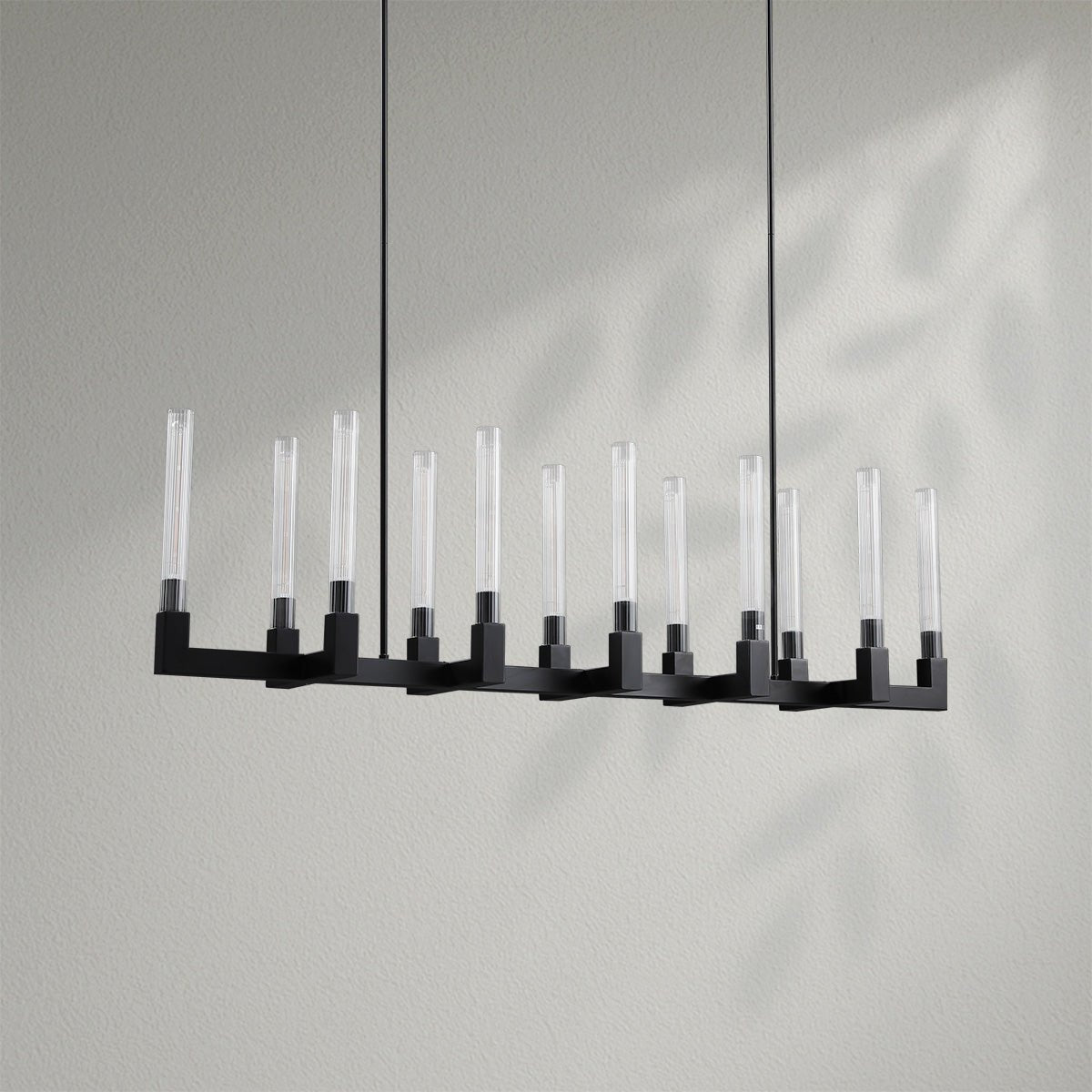 Cannelo Glass Linear Chandelier - Lightings Menu
