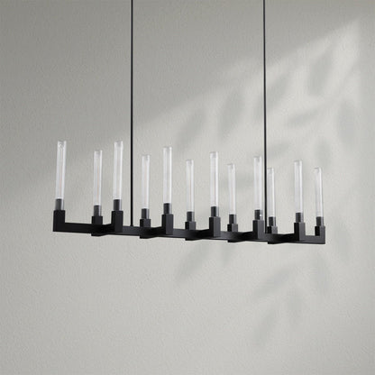 Cannelo Glass Linear Chandelier - Lightings Menu