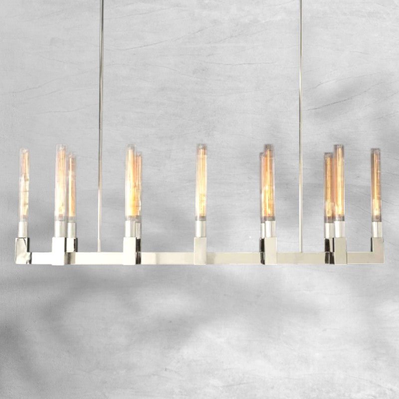 Cannelo Glass Linear Chandelier - Lightings Menu