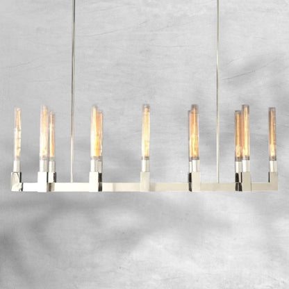 Cannelo Glass Linear Chandelier - Lightings Menu