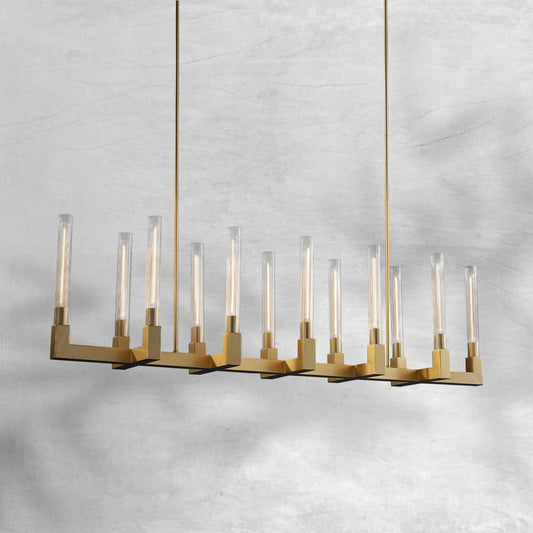 Cannelo Glass Linear Chandelier - Lightings Menu