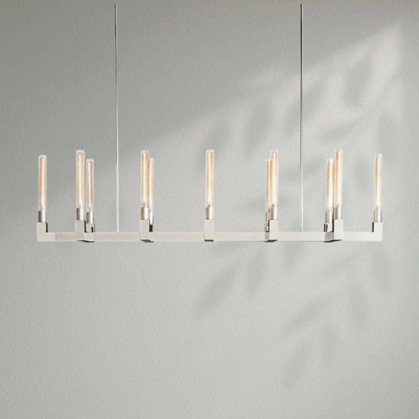 Cannelo Glass Linear Chandelier - Lightings Menu