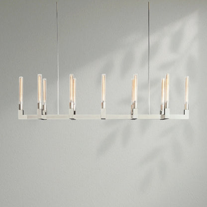 Cannelo Glass Linear Chandelier - Lightings Menu
