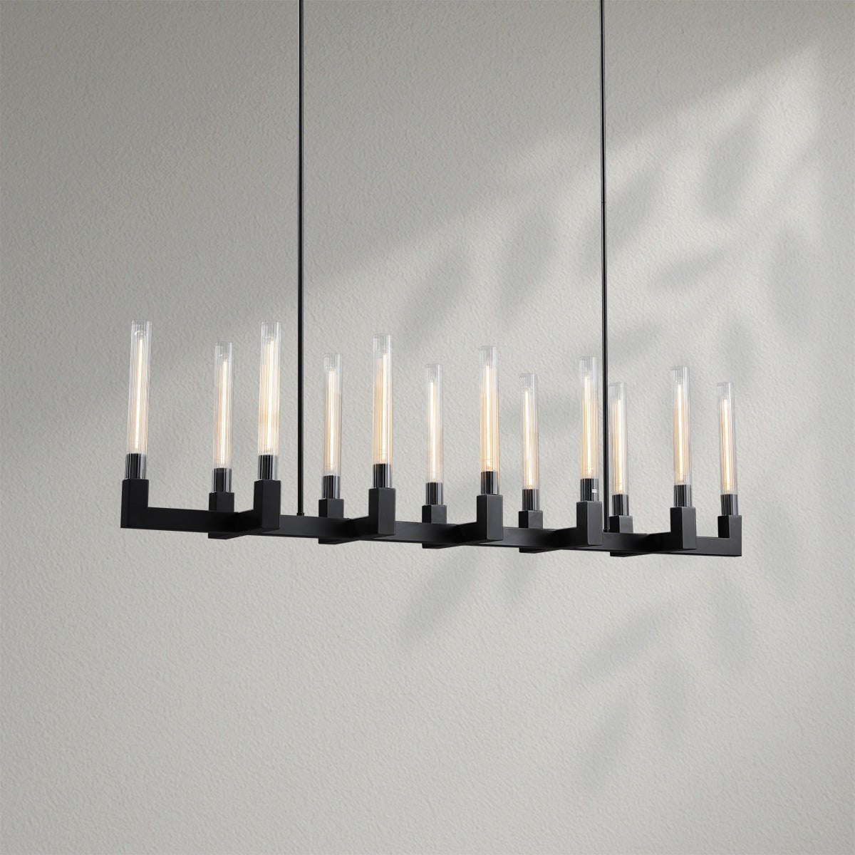 Cannelo Glass Linear Chandelier - Lightings Menu
