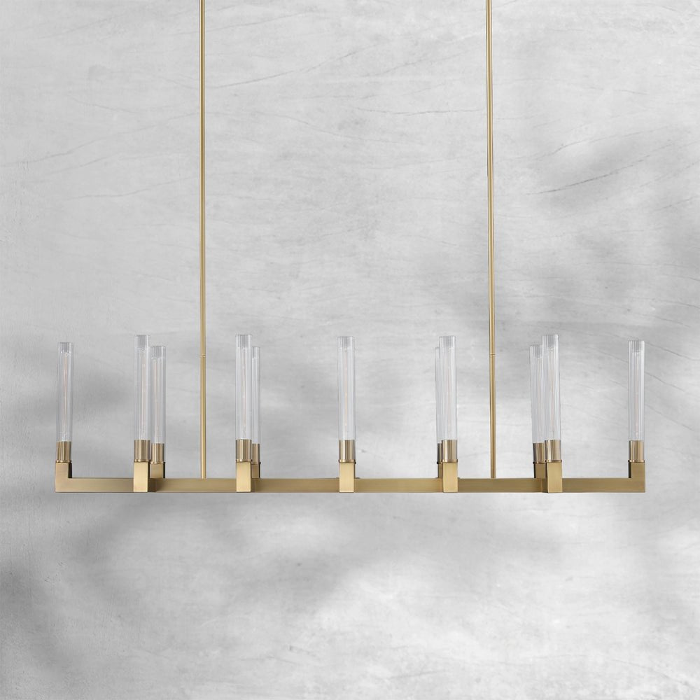 Cannelo Glass Linear Chandelier - Lightings Menu