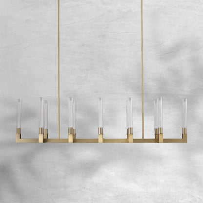 Cannelo Glass Linear Chandelier - Lightings Menu