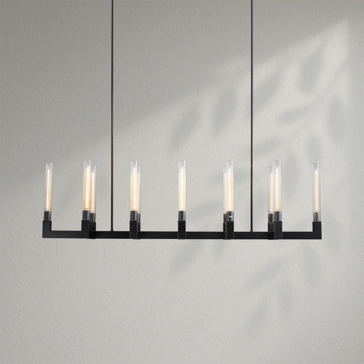 Cannelo Glass Linear Chandelier - Lightings Menu