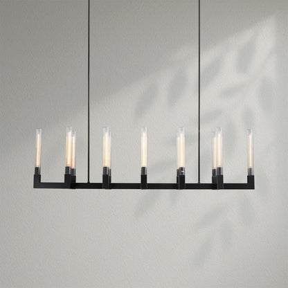 Cannelo Glass Linear Chandelier - Lightings Menu