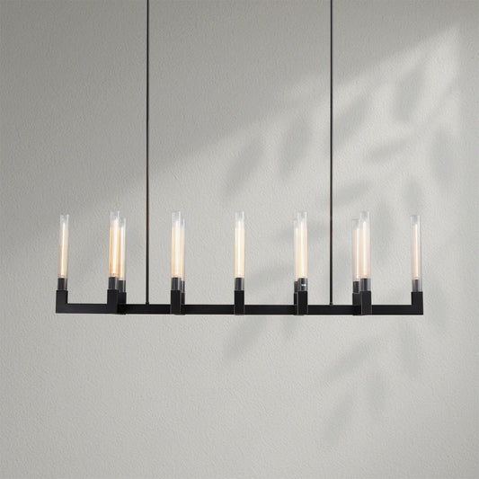 Cannelo Glass Linear Chandelier - Lightings Menu