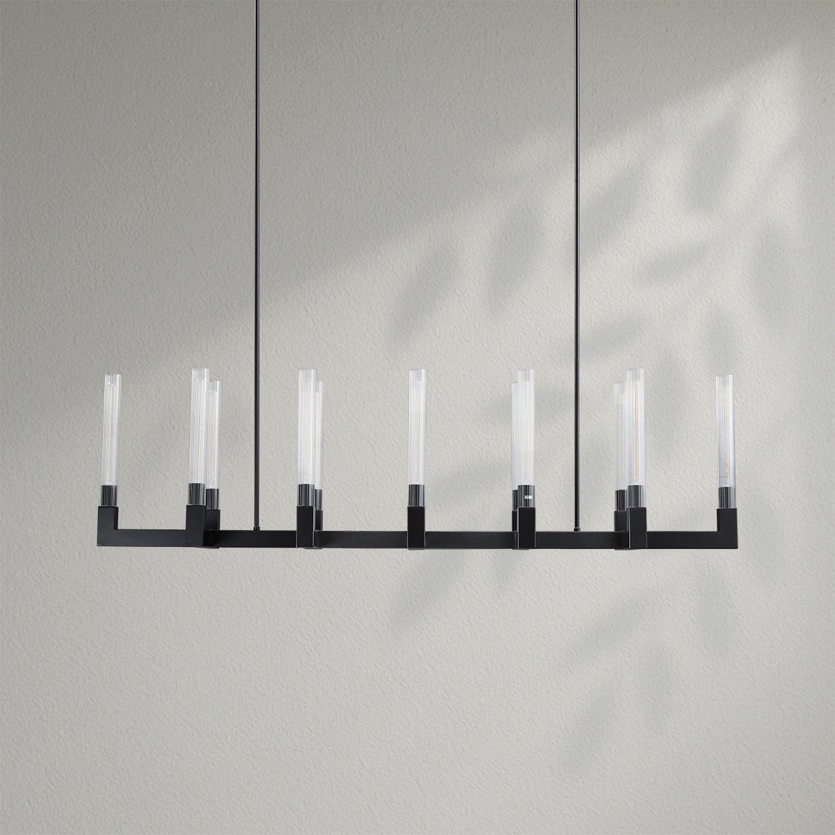 Cannelo Glass Linear Chandelier - Lightings Menu