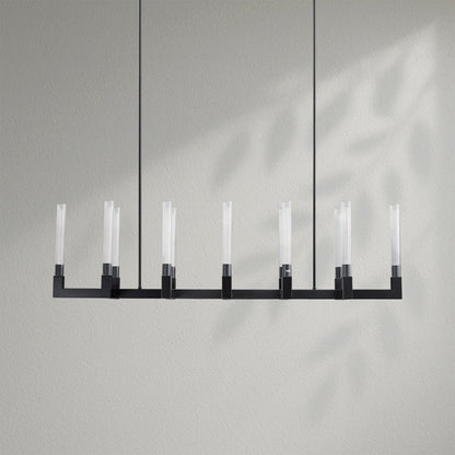 Cannelo Glass Linear Chandelier - Lightings Menu