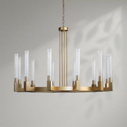Cannelo Glass Round Chandelier - Lightings Menu