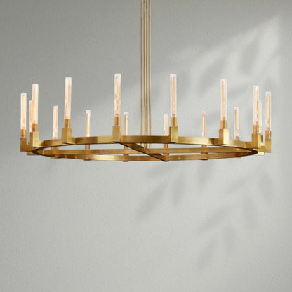 Cannelo Glass Round Chandelier - Lightings Menu