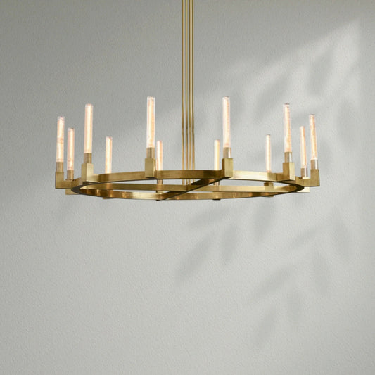 Cannelo Glass Round Chandelier - Lightings Menu