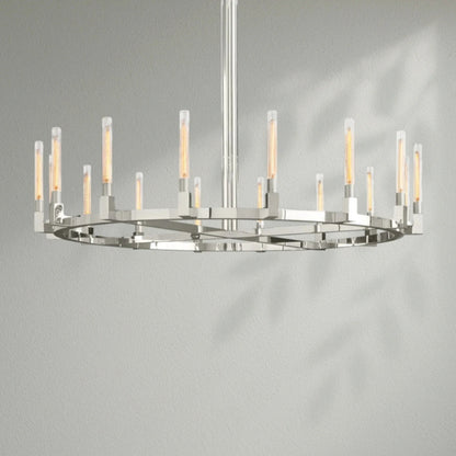 Cannelo Glass Round Chandelier - Lightings Menu