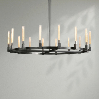 Cannelo Glass Round Chandelier - Lightings Menu