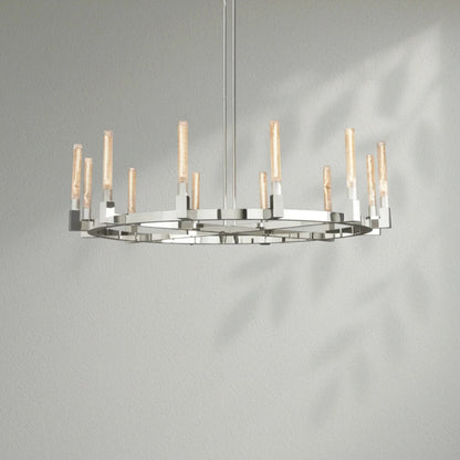 Cannelo Glass Round Chandelier - Lightings Menu