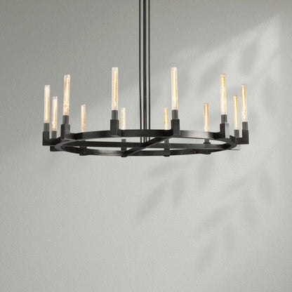 Cannelo Glass Round Chandelier - Lightings Menu