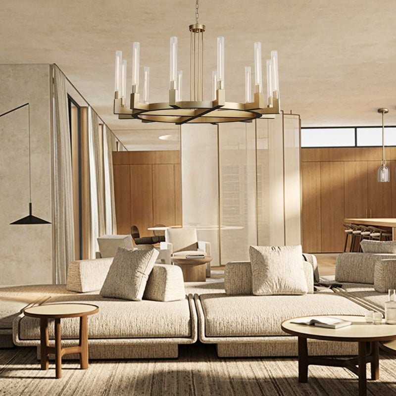 Cannelo Glass Round Chandelier - Lightings Menu