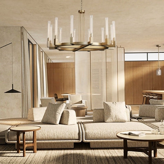 Cannelo Glass Round Chandelier - Lightings Menu