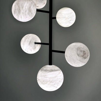 Carol Spheren Modern Artistic Alabaster Chandelier Light - Lightings Menu