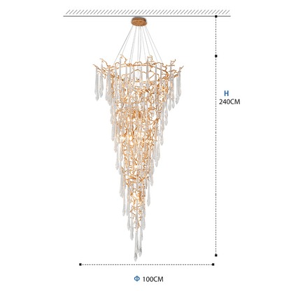Cecily Crystal Branch Chandelier H 94.49" - Lightings Menu
