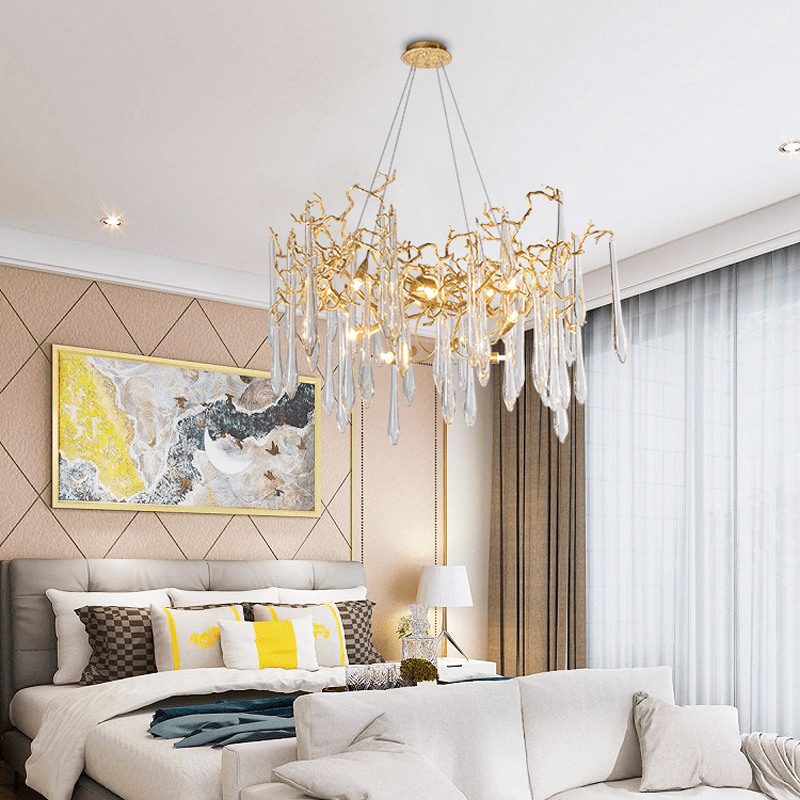 Cecily Modern Crystal Branch Chandelier - Lightings Menu