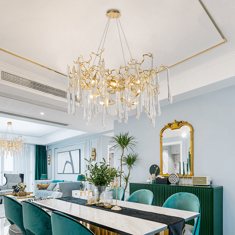 Cecily Modern Crystal Branch Chandelier - Lightings Menu