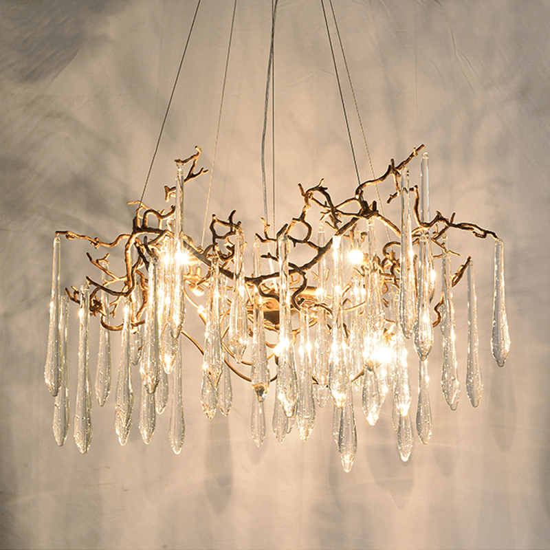 Cecily Modern Crystal Branch Chandelier - Lightings Menu