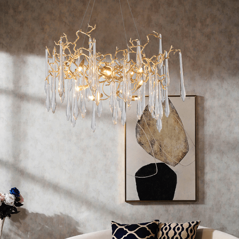 Cecily Modern Crystal Branch Chandelier - Lightings Menu