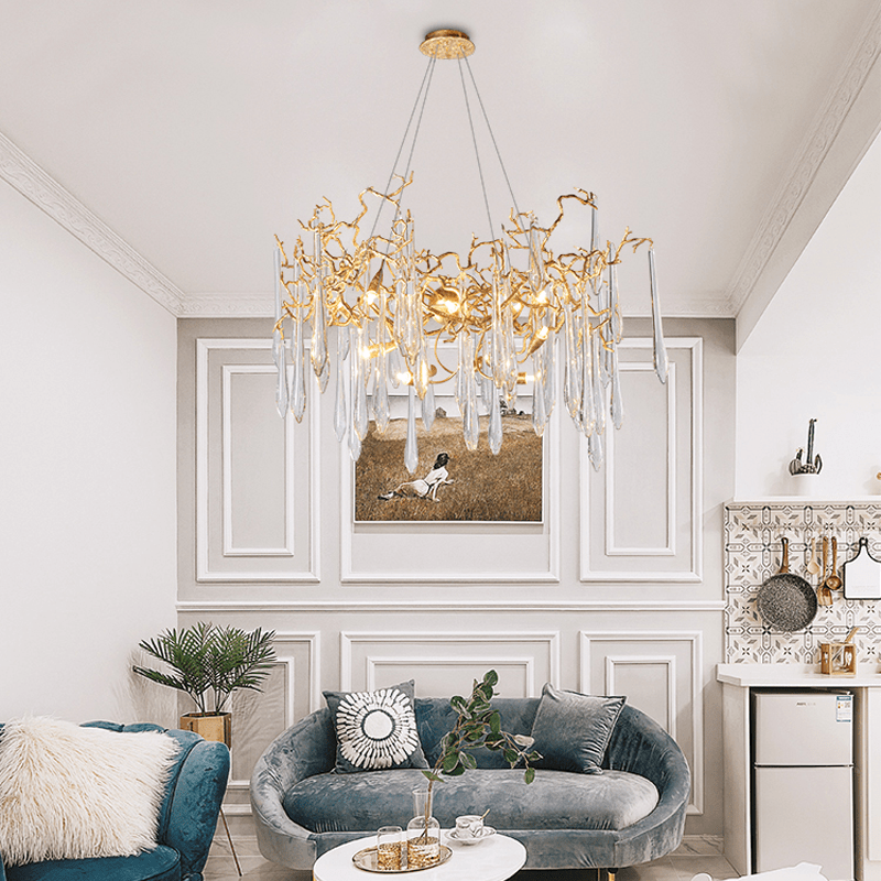 Cecily Modern Crystal Branch Chandelier - Lightings Menu