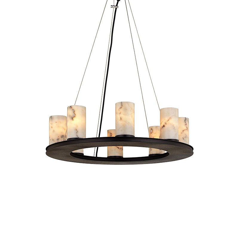 Centrum Alabaster Round Chandelier - Lightings Menu