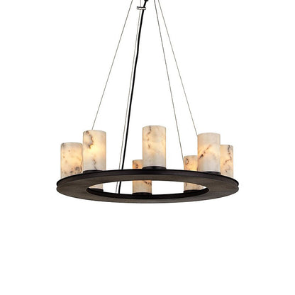Centrum Alabaster Round Chandelier - Lightings Menu