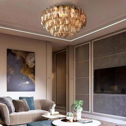 Chiaran Glass Flushmount - Lightings Menu