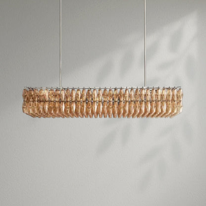 Chiaran Glass Rectangular Chandelier - Lightings Menu