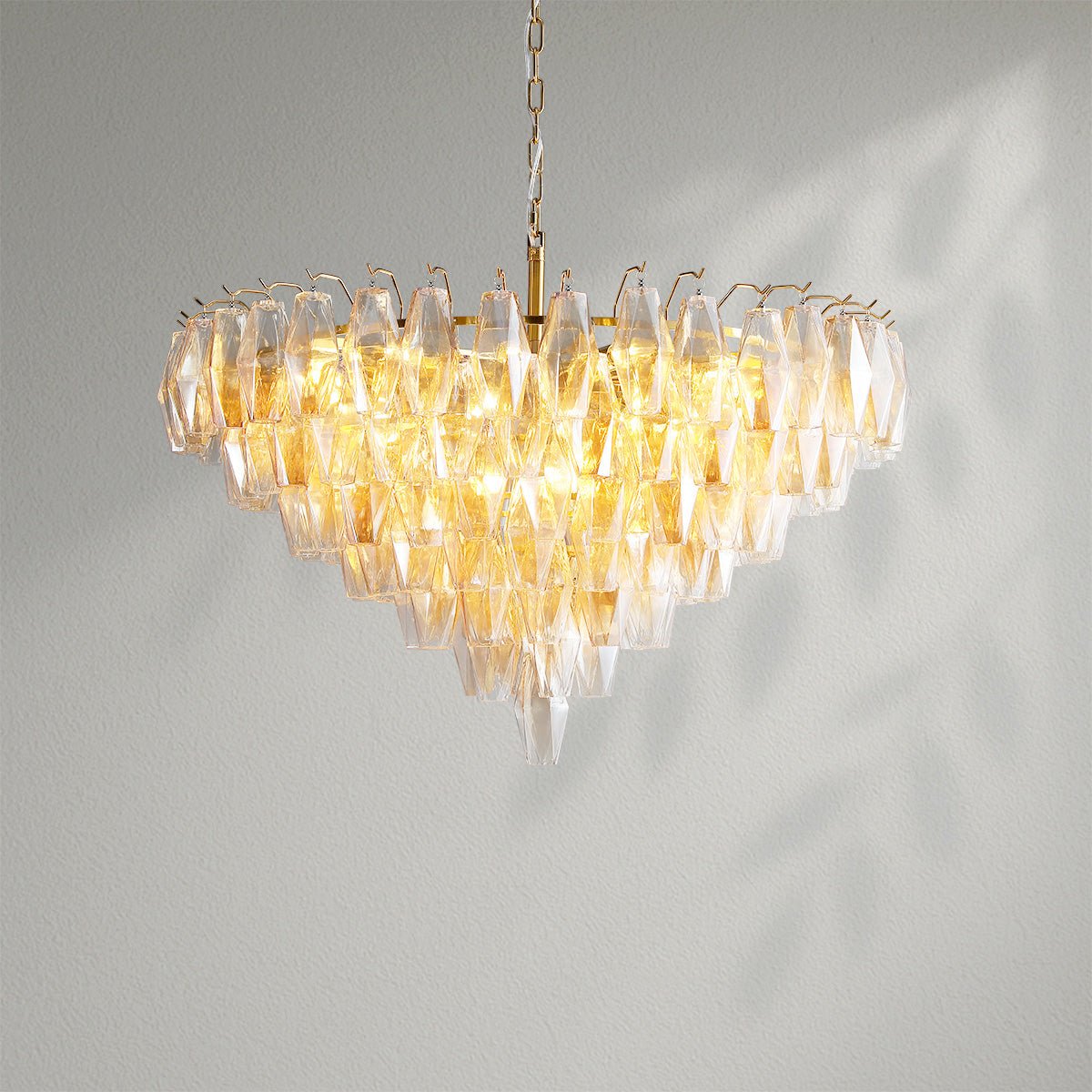 Chiaran Glass Tiered Round Chandelier - Lightings Menu